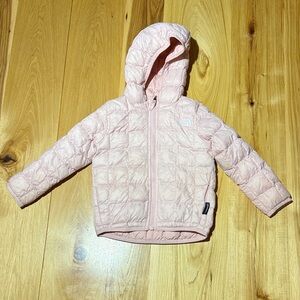The North Face Light Pink Quilted Hooded Puffer Jacket